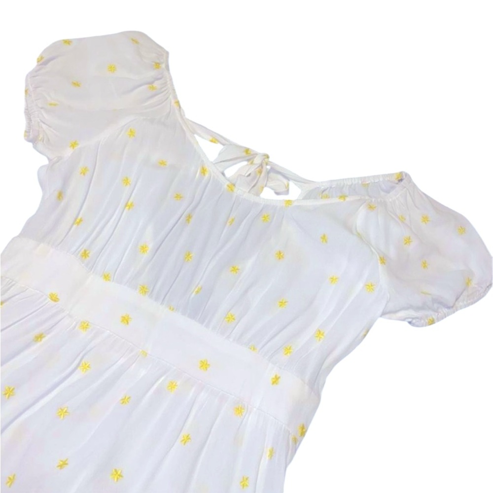 White floral embroidered dress